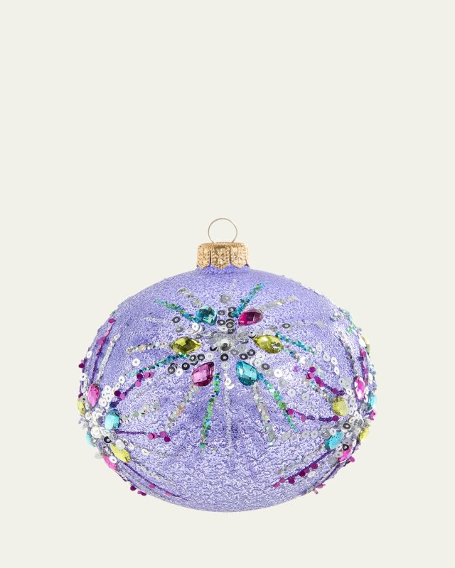 Glittery Purple Ball Ornament